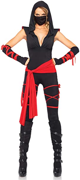 LEG AVENUE 85087 - 5TL. Costum ninja mortal, mărimea L, negru, carnaval pentru femei, mărime: L (40 EUR)