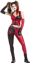 Rochie roșie pentru femei, oficială Rubie’s Harley Quinn, costum de răufăcător Halloween Suicide Squad 2 pentru femei