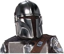 Costum Mandalorian clasic Rubie's pentru baieti sau fete Salopeta din gama Mandalorian cu detalii imprimate, pelerină și mască pentru Halloween, Crăciun, Mardi Gras și Zile de naștere
