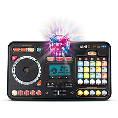VTech Kidi DJ Mix - Mixer DJ 10-în-1 cu launchpad, jog wheel și multe efecte pentru editarea muzicii - Pentru copii de la 6-12 ani