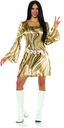 WIDMANN Rochie 70s Groovy Hippie Hits Anii 70 Anii 80 Mini rochie cu maneca trompeta, xl