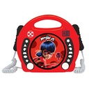 Lexibook, Miraculous Ladybug Cat Noir, CD Player, Programabil, Mufă pentru căști, Pentru copii, Funcționează la rețea sau cu baterie, Roșu/Negru, RCDK100MI