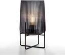 Pauleen 48137 Lampă de masă mobilă Fancy Glamour Lampă de masă din sticlă Funcție temporizator Lampă din sticlă cu baterie 6H fără cablu Taupe Sticlă/Metal