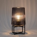 Pauleen 48137 Lampă de masă mobilă Fancy Glamour Lampă de masă din sticlă Funcție temporizator Lampă din sticlă cu baterie 6H fără cablu Taupe Sticlă/Metal