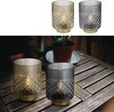 Pauleen 48137 Lampă de masă mobilă Fancy Glamour Lampă de masă din sticlă Funcție temporizator Lampă din sticlă cu baterie 6H fără cablu Taupe Sticlă/Metal