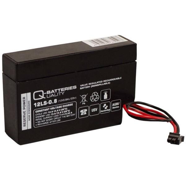 Q-Bateries 12LS-0.8 12V 0.8 Ah baterie AGM cu plumb fleece pentru obloane de casă și casă