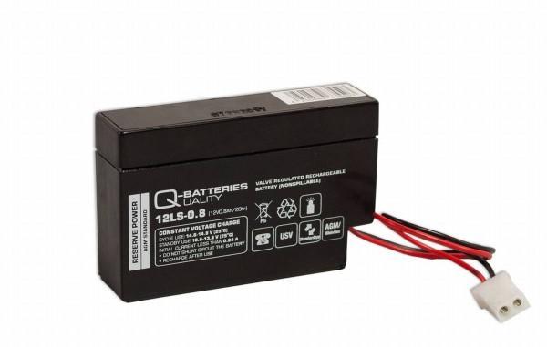 Q-Bateries 12LS-0.8 12V 0.8 Ah baterie AGM cu plumb fleece pentru obloane de casă și casă