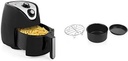 Tristar FR-6939 Set de accesorii din 3 piese pentru friteuză crocantă Friteuitoare cu aer cald - Tavă pentru pizza, grătar, formă de copt, pentru friteuze cu aer cald de la 3,5 până la 5,2 l volum, fără BPA, negru