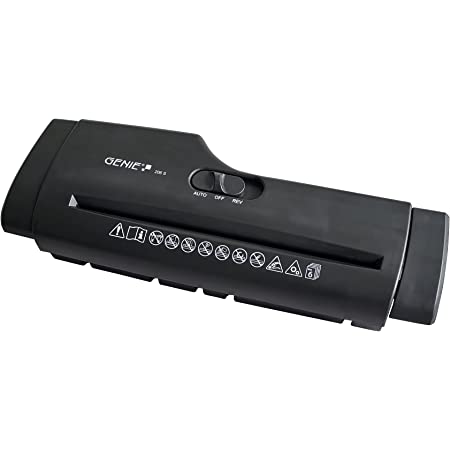 Genie 206 S atașament de distrugere a documentelor potrivit pentru toate coșurile de hârtie, până la 6 coli, benzi de 6 mm lățime, tăiat bandă (nivel de siguranță P-2), negru