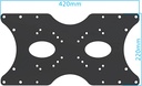 Adaptor universal VESA PureMounts VESA 50x50 la 200x200, sarcină maximă 30 kg, negru