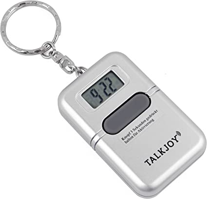 TFA Dostmann Ceas deșteptător vorbitor TALK, 60.2008, cu anunț de timp și temperatură, pentru deficiențe de vedere, volum reglabil, argintiu, plastic, L 126 x L 45 x H 126 mm