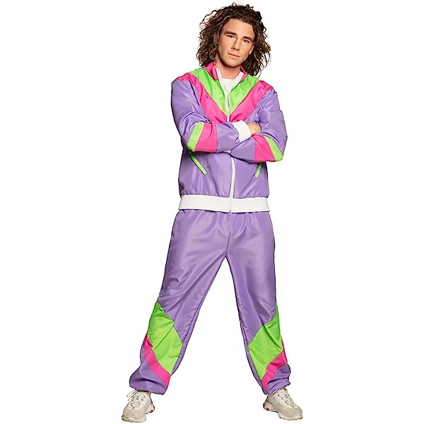 Costum Boland pentru adulti trening anii 80 cu buzunare, jacheta si pantaloni, diferite marimi, costum de camping, costum de jogging, costum de asistent, stil retro, costum de grup, petrecere tematica, carnaval