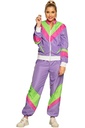 Costum Boland pentru adulti trening anii 80 cu buzunare, jacheta si pantaloni, diferite marimi, costum de camping, costum de jogging, costum de asistent, stil retro, costum de grup, petrecere tematica, carnaval