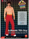 Smiffys, Costum bărbătesc tip anii 70, top și pantaloni, roșu, XL