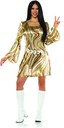 WIDMANN Rochie 70s Groovy Hippie Hits Anii 70 Anii 80 Mini rochie cu maneca trompeta, xl