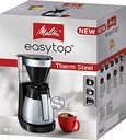 Melitta 6764913 1023-10 Aparat de cafea cu filtru din oțel EasyTop Therm, oțel inoxidabil, plastic, negru
