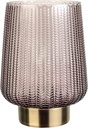 Pauleen 48137 Lampă de masă mobilă Fancy Glamour Lampă de masă din sticlă Funcție temporizator Lampă din sticlă cu baterie 6H fără cablu Taupe Sticlă/Metal