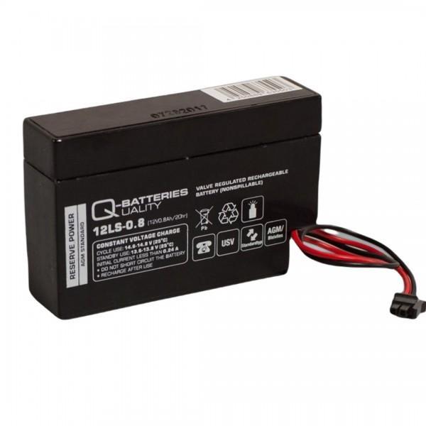 Q-Bateries 12LS-0.8 12V 0.8 Ah baterie AGM cu plumb fleece pentru obloane de casă și casă