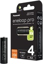 Panasonic eneloop SmartPlus 52055E40 Incarcator pentru 1-4 baterii AA/AAA NI-MH cu 4 indicatoare LED si 10 functii de securitate, Include baterii AA/Mignon, minim 2500 mAh, negru