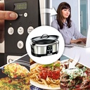 Crockpot, aragaz lent electronic | 5,7 L (5-6 persoane) | programabil cu cronometru digital de 20 de ore | Oțel inoxidabil [SCCPBPP605]