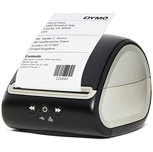 Imprimantă de etichete DYMO LabelWriter 5XL | recunoaștere automată a etichetelor | Mașină de etichetat care imprimă etichete de expediere foarte largi de la Amazon, DHL și altele | ideal pentru comerțul electronic | priza UE