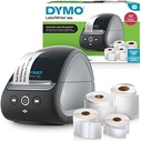 Imprimantă și etichete DYMO LabelWriter 550, 2 x etichete multifuncționale LW (1.320 în total), 1 xLW etichete de nume (300 pe rolă), etichete LW rezistente (160 pe rolă), priză UE