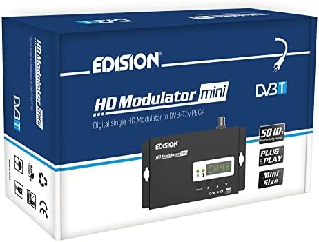Modulator HDMI EDISION Mini, modulator unic HDMI la DVB-T MPEG4 RF, distribuție Full HD prin coaxial, Plug and Play, funcție de pre-configurare USB 50ID, configurare rapidă, dimensiune mini