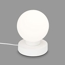 BRILONER - Lampă de noptieră cu întrerupător cu cablu, sticlă opal, dulie E14 max 25 wați, lampă de masă, lampă, lampă de birou, lampă de masă, lampă de birou, lampă de lectură pat, lampă de lectură, 12,6x15,7 cm, alb