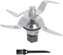 Lamă de schimb Poweka din oțel inoxidabil compatibil cu mașina de bucătărie Silvercrest Monsieur Cuisine Connect cu etanșare și perie de curățare