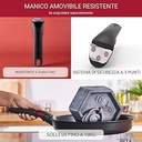 Mâner detașabil Lagostina Ingenio Induction, rezistent până la 10 kg, fixare sigură în 3 puncte, design ergonomic, din plastic și oțel, negru