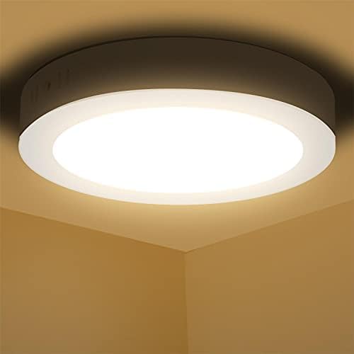 Plafoniera Aigostar LED 18W 3000K, plafoniera 1980lm ideala pentru baie, balcon, hol, bucatarie, living, lampa de baie alb cald Ø22.6cm