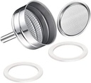 Saraoriginalshop Set de 2 Guranizioni 1 filtru 1 piesă de schimb universală pentru moka, compatibil cu Bialetti, compatibil cu Pedrini și altele, disponibil în 5 dimensiuni (9 cești)
