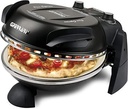 G3 Ferrari G10006 Pizza Express Pleasure, Cuptor pentru pizza, 1200 W, 400°C, Rock ignifug (diametru 31 cm), Timer 5', Carte de bucate inclusă, Negru, 31,6 x 31,6 x 25 cm [Clasa de energie A]