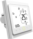 MOES Smart Thermostat - Controler de temperatură WiFi pentru încălzirea cazanelor cu apă și gaz, alb - Telecomandă prin Smart Life/Tuya APP - Compatibil cu Alexa și Google Home - Suportă doar rețele de 2,4 GHz