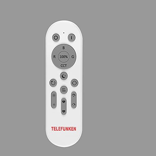 TELEFUNKEN - Spot încastrat LED inteligent ultra plat, spot LED WiFi, control aplicație, control vocal, culori deschise colorate și tonuri de alb, telecomandă, dimensiuni de instalare 110X30 cm, 6 W, 600 Lm, alb