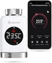 Termostat pentru calorifer SALCAR TRV801W termostat încălzire LCD inteligent WiFi compatibil cu Amazon Alexa și Google Assistant termostat de încălzire Radiator inteligent Tuya, nu este necesară gateway