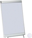 Hârtie flipchart Relaxdays, hârtie de moderare bifată, bloc de 50 de coli, 60 g/m², perforare în 6 ori, 57,5 x 81 cm, alb, 1 bucată