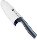 Cuțit de bucătar pentru copii ZWILLING Twinny, 10 cm, cu protecție pentru degete, oțel inoxidabil, formă rotunjită a lamei, design prietenos cu copiii, mâner din plastic, albastru