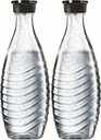 Carafa de sticlă SodaStream DuoPack, sticle de schimb potrivite pentru aparatul de sifon SodaStream Crystal și Penguin, 2 carafe de sticlă de 0,6 L