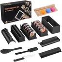 Setul de sushi de la The Kit Company™ | Accesorii și unelte din 15 piese, inclusiv o carte electronică detaliată | Cutit sushi profesional, spatula cu geanta de transport