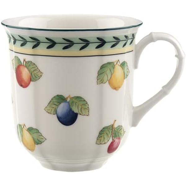 Villeroy & Boch – Cana de cafea French Garden Fleurence, ceașcă într-un design fermecător de casă de țară din porțelan premium, 300 ml