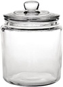 Tava de biscuiti Olympia Biscotti cu capac 3,8 litri, sticla transparenta, dimensiune: 252(H) x 200(Dia)mm - dulciuri, cofetarie, muesli, paste, tava de depozitare pentru alimente uscate - lavabil la masina de spalat vase, GG925