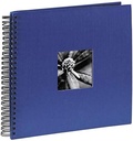 Album foto Hama Jumbo 36x32 cm (album spiralat cu 50 de pagini negre, carte foto cu separatoare din sticla, album pentru lipire si proiectare) albastru
