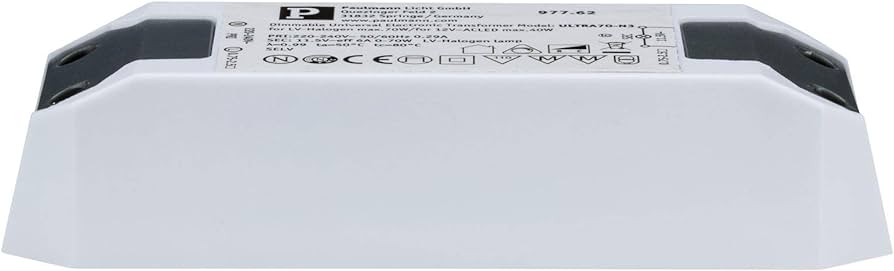 Paulmann 97762 Transformator Transformator electronic Halogen + LED Driver 0-50 Watt Balast alb Pachet de 1