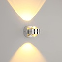 Lightsjoy Lampă de perete modernă cu LED, lampă de perete creativă din aluminiu pentru interior, fundal minimalist, spot de perete cu LED, spot de perete, lampă pentru hol, lampă pentru dormitor, sufragerie, alb cald