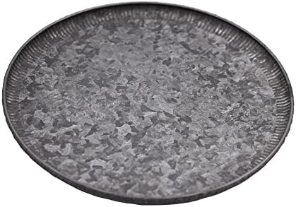 Tava Rotunda Metal Galvanizata Funerom Tava Decorativa Margini Festonate 32cm
