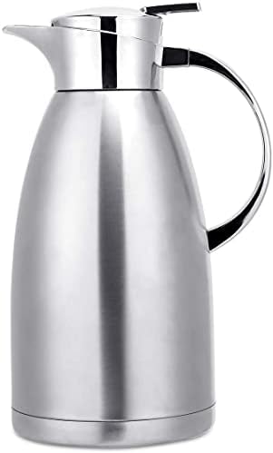 Balon termos Yitriden de 2,3 litri din oțel inoxidabil, oală de cafea cu izolație în vid cu pereți dubli, ceainic termic de înaltă calitate pentru cafea, lapte, ceai, băuturi