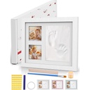 BURNNOVE Amprenta Bebeluşului 28 x 23 cm Set Amprenta Bebeluşului cu Forme Litere şi Numere Gipsat Mâină şi Picior pentru Bebeluş Set Amprentă pentru Bebeluş Cadou pentru Baby Shower Cadou pentru Baby Shower