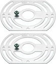 PATIKIL 2 bucăți 4" Diametrul exterior Placă rotundă de plafon pentru bară transversală de lumină Suport rotund de montare Suport universal pentru lampă cu șurub de împământare pentru candelabre