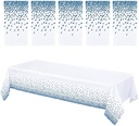 Fata de masa de unica folosinta Mokani 4 piese, fata de masa, set cort bere, fata de masa, plastic, hidrofuga, fata de masa dreptunghiulara, potrivita pentru petreceri, zile de nastere, nunti, Craciun, 137 x 274 cm, auriu